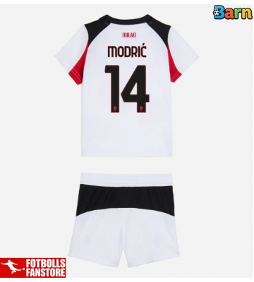 AC Milan Luka Modric #14 Bortatröja Barn 2025-26 Kortärmad (+ Korta byxor)